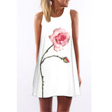 Summer Dress Women Floral Print Chiffon