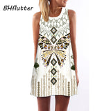 Summer Dress Women Floral Print Chiffon