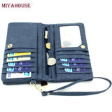 High Capacity Fashion Women Wallets Long Dull