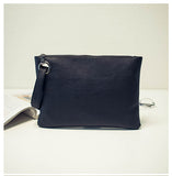 Fashion solid women's clutch bag leather