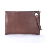 Fashion solid women's clutch bag leather