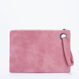 Fashion solid women's clutch bag leather