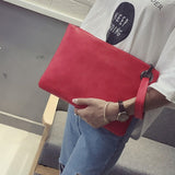 Fashion solid women's clutch bag leather