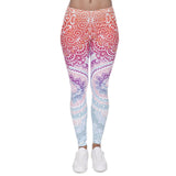 Women Fashion Legging Aztec Round Ombre Printing