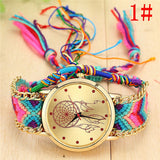 Handmade Braided Dreamcatcher Friendship Bracelet Watch