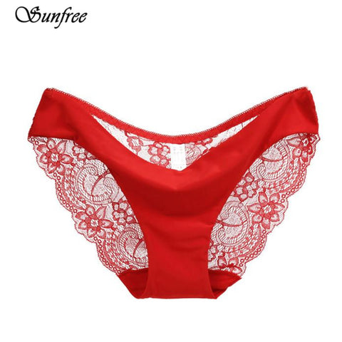 Women's sexy lace panties seamless cotto