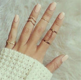 Unique adjustable Ring Set Punk style