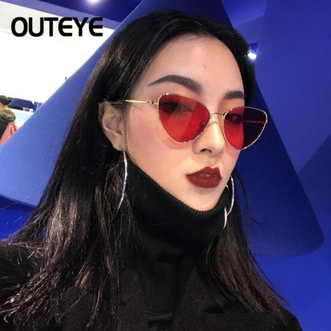 Cat Eye Women Sunglasses Tinted Color Lens Vintage