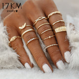 Charm Gold Color Midi Finger Ring Set for Women