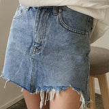 Summer Jeans Skirt Women High Waist Jupe