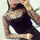 Women Sexy Harajuku Mesh Net See Through T Shirt