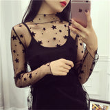 Women Sexy Harajuku Mesh Net See Through T Shirt