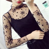 Women Sexy Harajuku Mesh Net See Through T Shirt