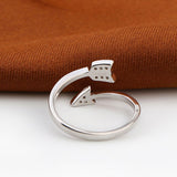 New Arrival Fashion  Silver Plated Arrow crystal rings