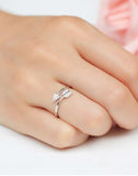 New Arrival Fashion  Silver Plated Arrow crystal rings