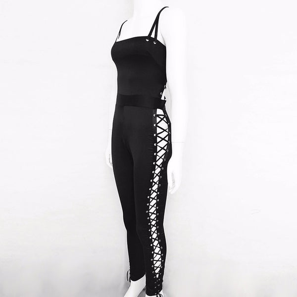 New Sexy Women Jumpsuit Bandage Lace Up Rompers