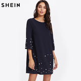 Pearl Beading Tunic Dress