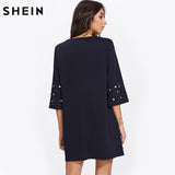 Pearl Beading Tunic Dress