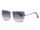 Sunglasses For Women Square Rimless Diamond