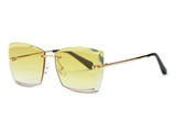 Sunglasses For Women Square Rimless Diamond