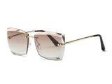 Sunglasses For Women Square Rimless Diamond