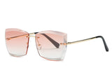 Sunglasses For Women Square Rimless Diamond