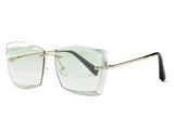 Sunglasses For Women Square Rimless Diamond