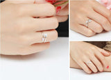 New Arrival Fashion  Silver Plated Arrow crystal rings