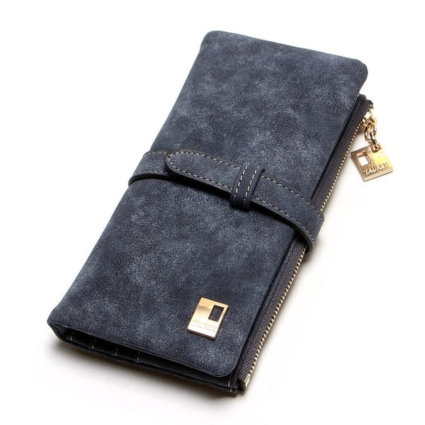 New Fashion Women Wallets Drawstring Nubuck Leather