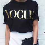 Fashion Summer T Shirt Women VOGUE Printed T-shirt