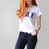 Fashion Summer T Shirt Women VOGUE Printed T-shirt