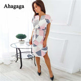 Summer Dress Women Fashion Print Elegant Cute