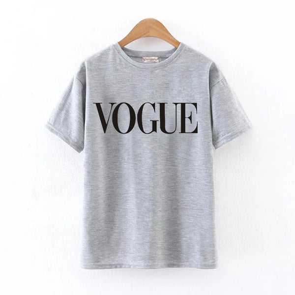 Fashion Summer T Shirt Women VOGUE Printed T-shirt