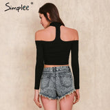 Simplee European style sexy off shoulder black