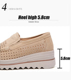 Spring women flats shoes platform sneakers shoes leather