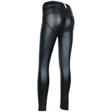 Leather Low Waist Leggings Women Sexy