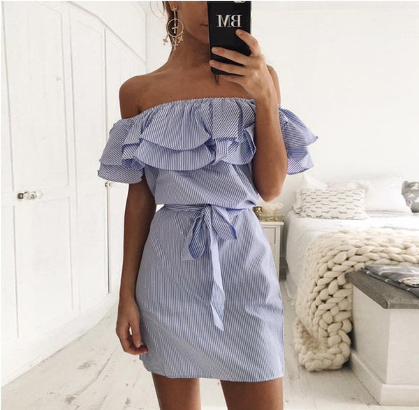 Women Dresses Striped Summer