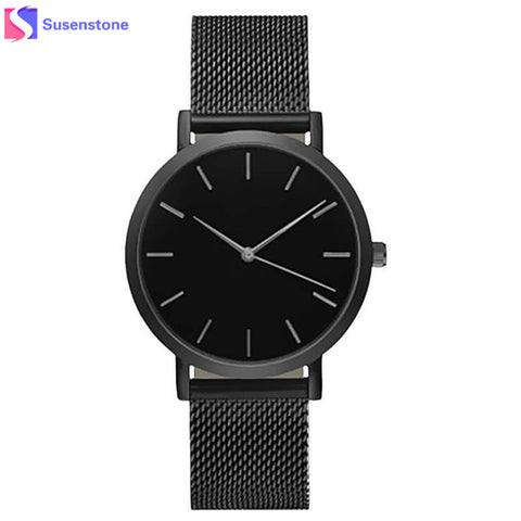 Women Fashion Stainless Steel Strap Analog Quartz Wrist Watch