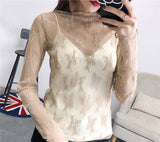 Women Sexy Harajuku Mesh Net See Through T Shirt