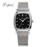 Women Bracelet Watch Silver Square Luxury Crystal