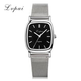 Women Bracelet Watch Silver Square Luxury Crystal