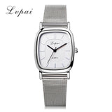 Women Bracelet Watch Silver Square Luxury Crystal