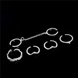 Unique adjustable Ring Set Punk style