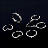 Unique adjustable Ring Set Punk style