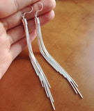 Vintage Long Earrings Silver